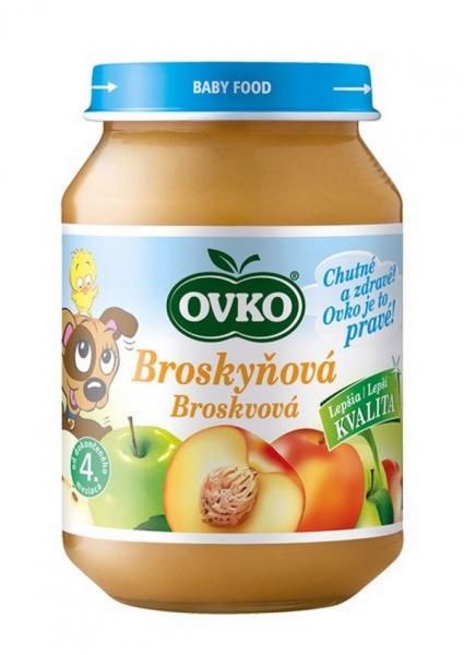 OVKO detská výživa broskyňová 190g