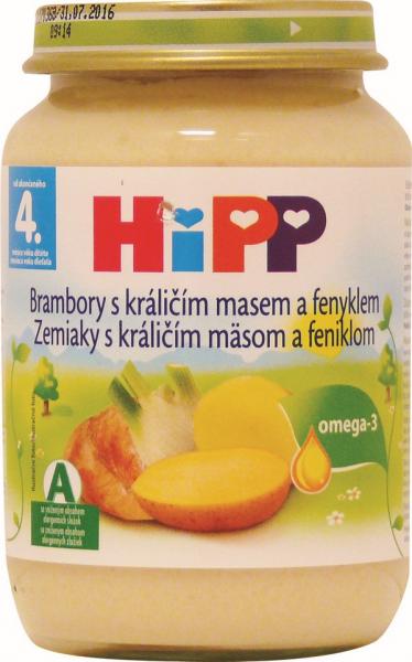 HIPP BIO Zemiaky s králičím mäsom 190g