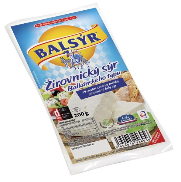 BALSÝR Syr balkánskeho typu tuk v sušine 45% chlad. 200 g VB